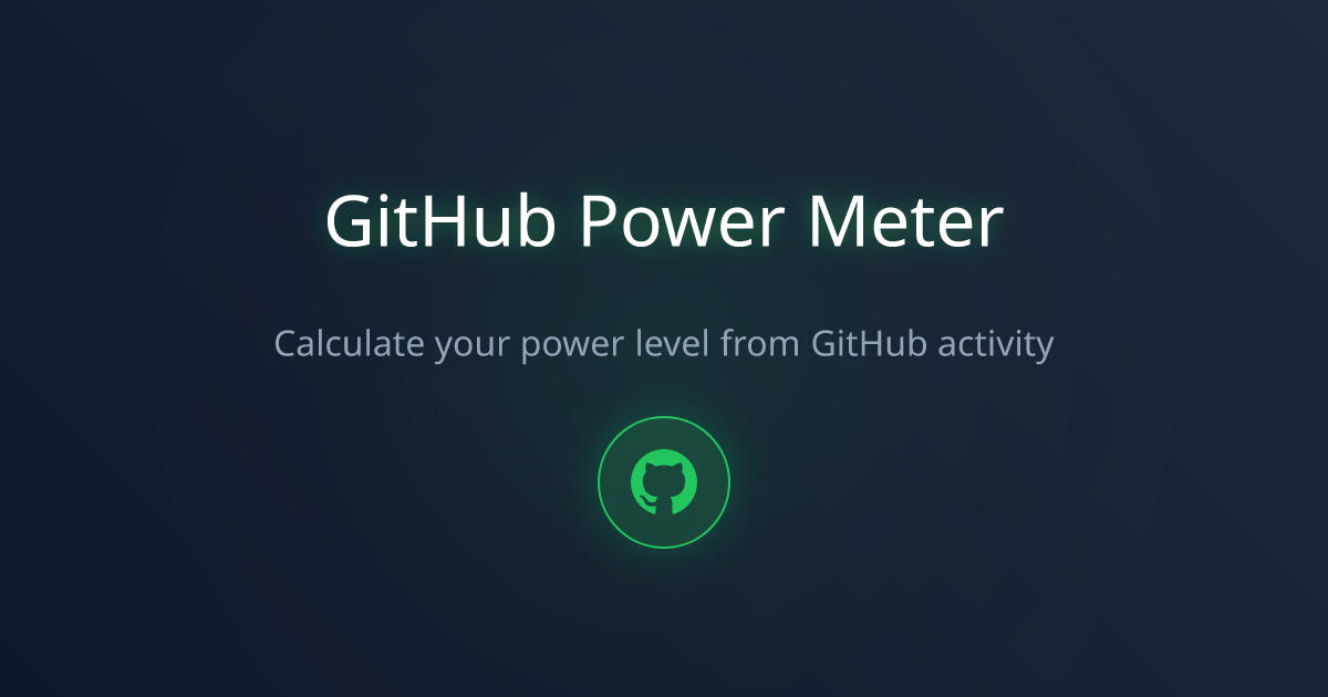 GitHub Power Meter